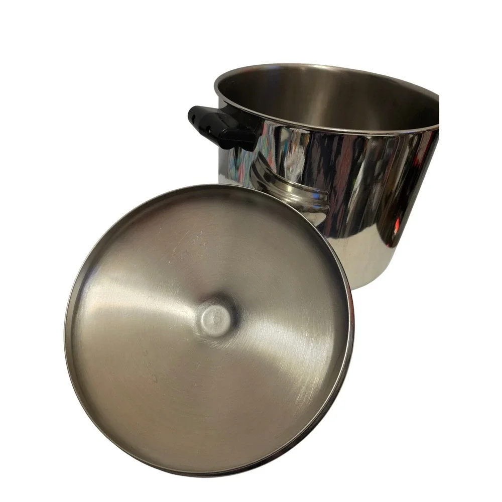 Farberware 6 Qt Stock Pot Aluminum Clad Stainless Steel Vintage USA with Lid